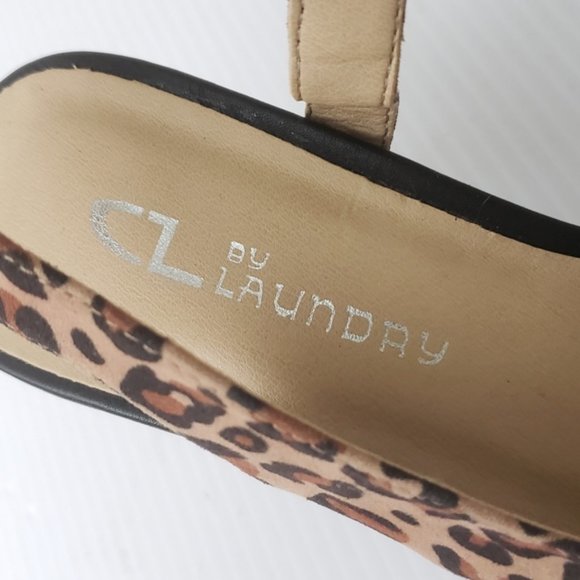 CL by Laundry Animal Print Heels SZ 8.5M NEW Free shipping & earrings OFFERS? - Picture 5 of 7